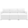 vidaXL 3-miestna modulárna rozkladacia pohovka biela umelá koža
