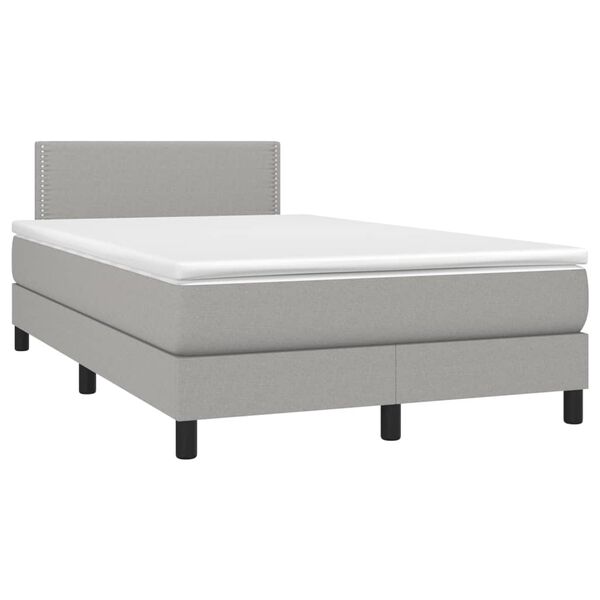vidaXL Boxspring posteľ s matracom bledosiv&aacute; 120x190 cm l&aacute;tka