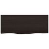 vidaXL Kúpeľňová doska tmavohnedá 100x40x(2-4) cm ošetrený masív
