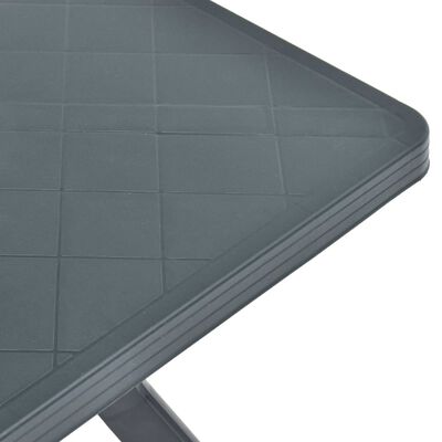 vidaXL Bistro stolík, antracitový 70x70x72 cm, plast