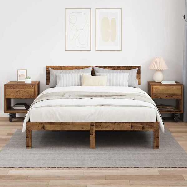 vidaXL Nočn&yacute; stol&iacute;k 2 pcs Star&eacute; drevo 40,5 x 40 x 48 cm