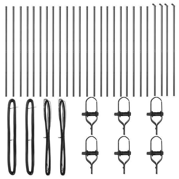 vidaXL Stĺp na plot. Iný 26 pcs Sivá 3,2 x 3,2 x 190 cm Oceľ