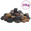 vidaXL Leštené kamienky 25 kg rôznofarebné 5-8 cm