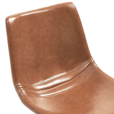 vidaXL Jedálenské stoličky 4 ks, koňaková farba, umelá koža