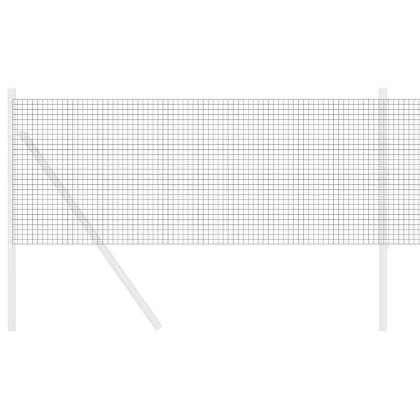 vidaXL Zvarený drôtený plot Sivá 0.6 x 100 m Oceľ
