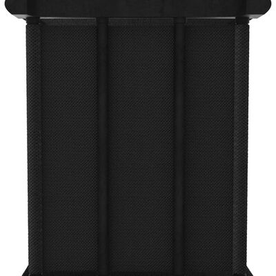 vidaXL Polica s boxmi s dizajnom 6 kociek čierna 103x30x72,5 cm látka