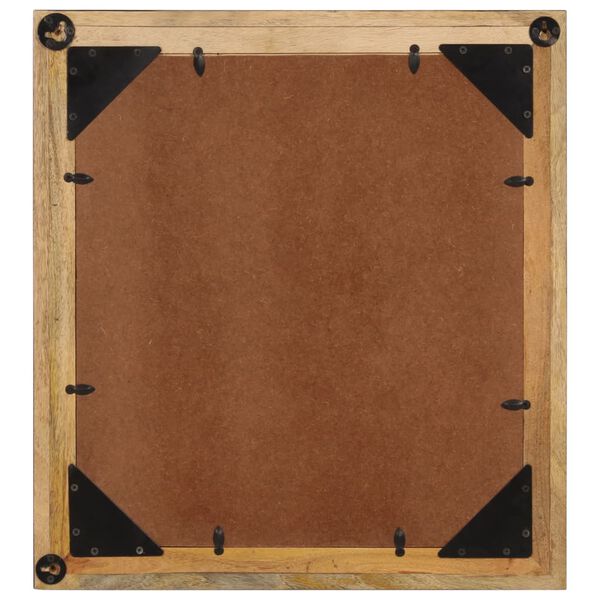 vidaXL Zrkadlo do k&uacute;peľne 55x1x60 cm sklo a mas&iacute;vne mangovn&iacute;kov&eacute; drevo