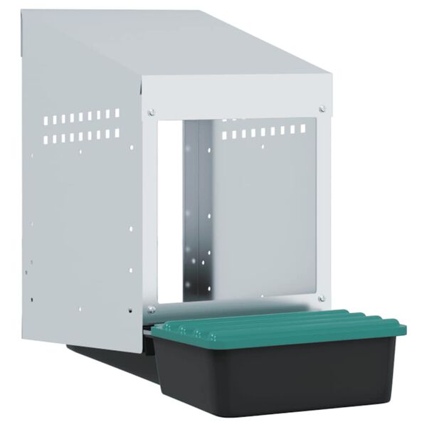 vidaXL Hniezdo pre sliepky, 1 priehradka, n&aacute;stenn&eacute;, pozinkovan&aacute; oceľ