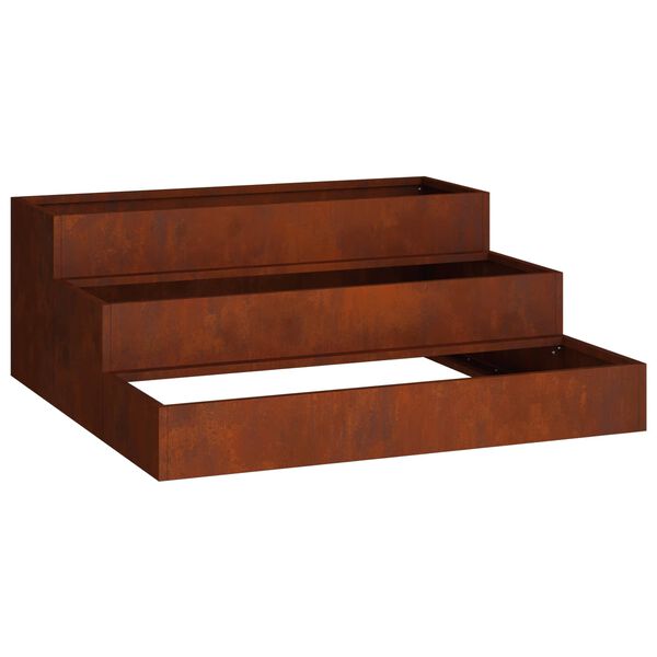 vidaXL Z&aacute;hradn&yacute; kvetin&aacute;č Hrdzav&yacute; 90 x 90 x 35 cm