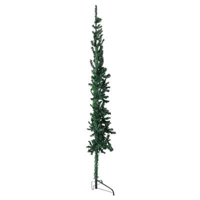 vidaXL Úzky umelý vianočný polovičný stromček a podstavec zelený 180cm