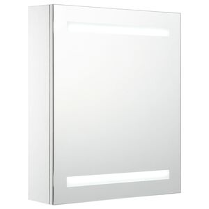 vidaXL K&uacute;peľňov&aacute; skrinka s LED a zrkadlom 50x13,5x60 cm