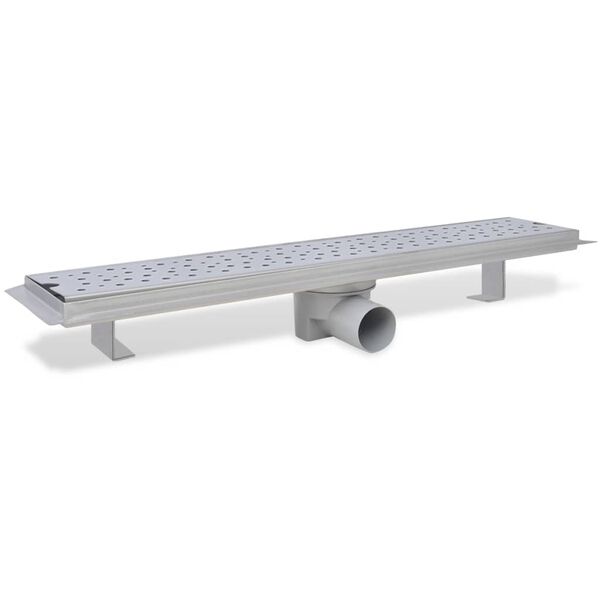 vidaXL Rovn&yacute; sprchov&yacute; odtok, s bublinkami, 630x140 mm, nerezov&aacute; oceľ