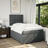 vidaXL Boxspring posteľ s matracom, tmavosiv&aacute; 120x190 cm, l&aacute;tka