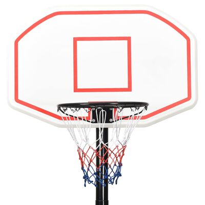 vidaXL Basketbalový stojan biely 258-363 cm polyetén