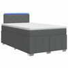 vidaXL Posteľ boxspring s matracom Tmavosiv&aacute; 120 x 190 cm L&aacute;tka