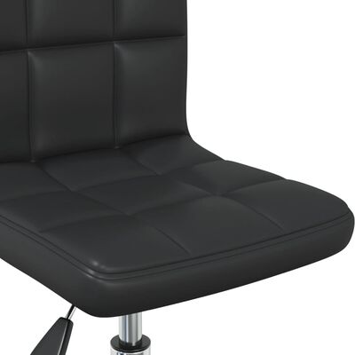 vidaXL Otočná jedálenská stolička čierna umelá koža