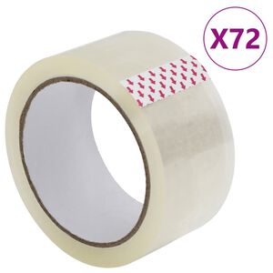 vidaXL Baliaca p&aacute;ska 72 ks transparentn&aacute; 48 mm x 66 m