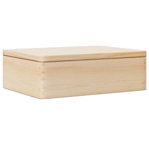 VidaXL Dreven&aacute; krabička s vekom 40x30x13 cm mas&iacute;vna borovica