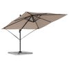vidaXL Roma Parasol Sivohnedá 286 x 285 x 265 cm Polyester a hliník