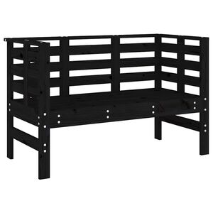 vidaXL Z&aacute;hradn&aacute; lavica čierna 111,5x53x71 cm mas&iacute;vna borovica