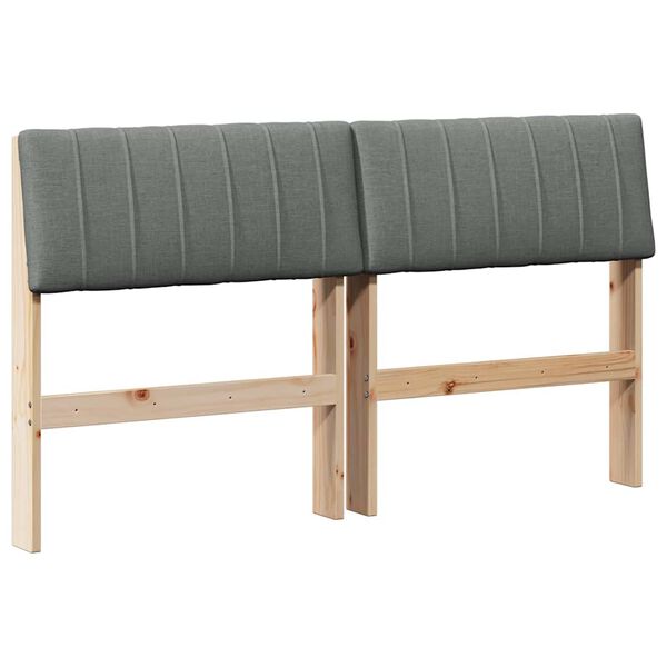 vidaXL Čal&uacute;nen&eacute; čelo postele Tmavo &scaron;ed&aacute; 140 cm