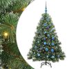 vidaXL Umel&yacute; vianočn&yacute; stromček s 150 LED-i Zelen&aacute; 150 cm PE a PVC