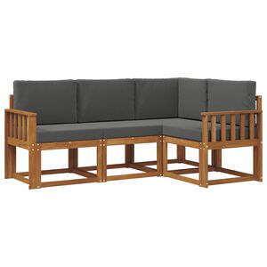 vidaXL Z&aacute;hradn&aacute; s&uacute;prava gaučov s vank&uacute;&scaron;om 4 pcs Pr&iacute;rodn&aacute; a antracitov&aacute;