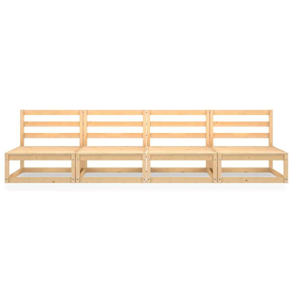 vidaXL 4-miestna záhradná pohovka, borovicový masív