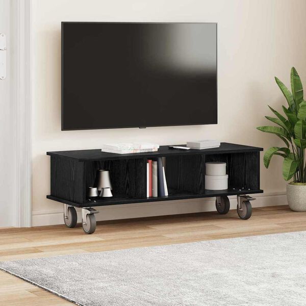 vidaXL TV stol&iacute;k Čierny dub 100 x 35 x 35 cm Kompozitn&eacute; drevo