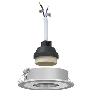 vidaXL Bodov&eacute; svetlo 24 pcs Strieborn&aacute; 9 x 9 x 2 cm Hlin&iacute;k