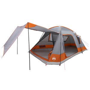 vidaXL Stan chata &Scaron;ed&aacute; a oranžov&aacute; 12-osobov&yacute; Polyester a oceľ