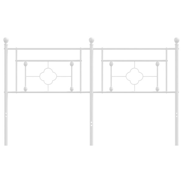 vidaXL Kovové čelo postele biele 160 cm