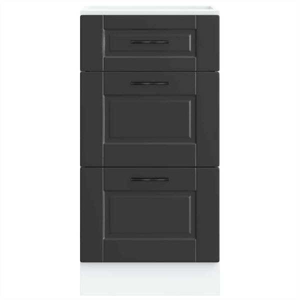 vidaXL Kuchynská spodná skrinka "Porto" čierna, intenzívne drevo