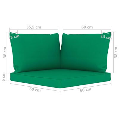 vidaXL 9-dielna záhradná sedacia súprava s podložkami zelená