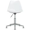vidaXL Otočn&aacute; kancel&aacute;rska stolička biela umel&aacute; koža