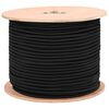 vidaXL Bungee &scaron;n&uacute;ry 8 mm Čierna PP a guma
