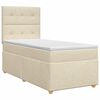 vidaXL Posteľ boxspring s matracom Kr&eacute;mov&aacute; 90 x 200 cm L&aacute;tka