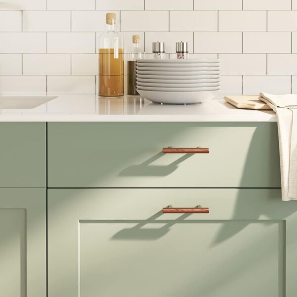 vidaXL Rukov&auml;te na skrinku 10 ks bronzov&eacute; 64 mm nehrdzavej&uacute;ca oceľ