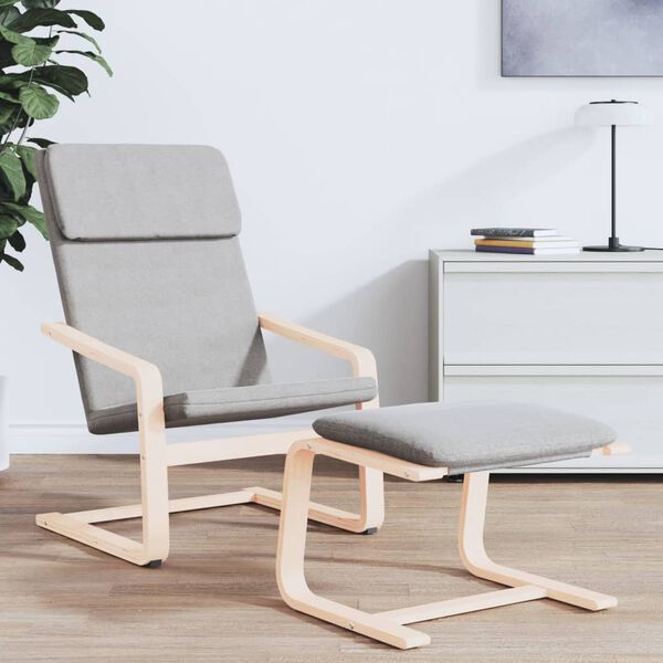 vidaXL Podnožka bledosiv&aacute; 51x41x40 cm l&aacute;tkov&aacute;