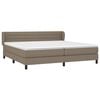 vidaXL Boxspring posteľ s matracom sivohned&yacute; 200x200 cm l&aacute;tka