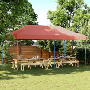 vidaXL Skladac&iacute; pop-up p&aacute;rty stan tehlov&yacute; 580x292x315 cm
