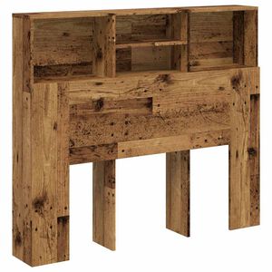 vidaXL Skrinka na čelo postele star&eacute; drevo 120x19x103,5 cm komp. drevo