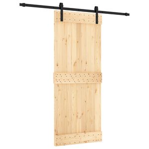 vidaXL Posuvn&eacute; dvere Pr&iacute;rodn&aacute; a čierna 85 x 210 cm