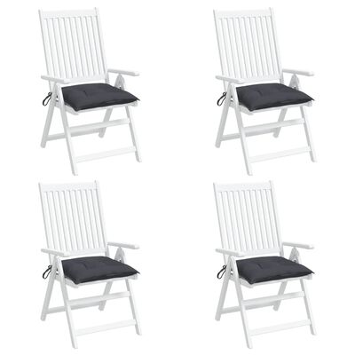 vidaXL Podložky na stoličku 4 ks, antracit 50x50x7 cm, oxfordská látka
