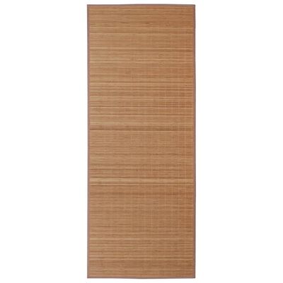 Obdĺžnikový hnedý bambusový koberec 80x300 cm