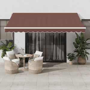 vidaXL Automaticky zaťahovacia mark&iacute;za hned&aacute; 400x350 cm