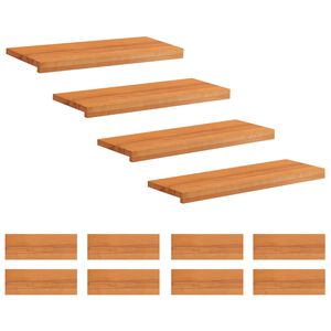 vidaXL N&aacute;&scaron;ľapy na schody 12 ks 80 x 30 x 2 cm Svetlohned&aacute;