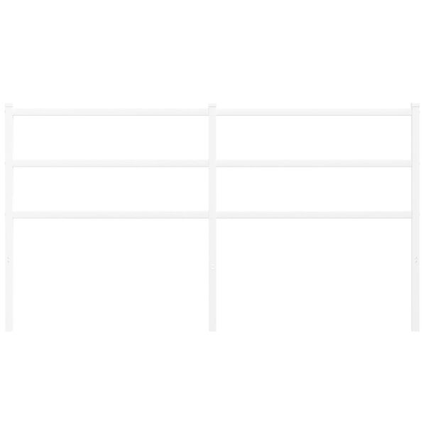 vidaXL Kovové čelo postele biele 160 cm