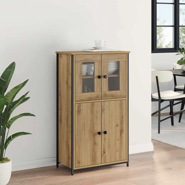 vidaXL Highboard Remeseln&yacute; dub 62 x 32 x 106,5 cm Kompozitn&eacute; drevo