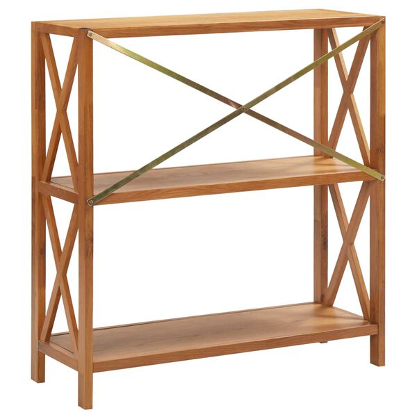 vidaXL Regál s 3 policami 80x30x87 cm dubový masív